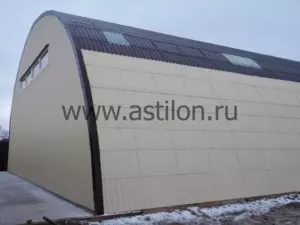 15х33м. Арочный каркасный ангар